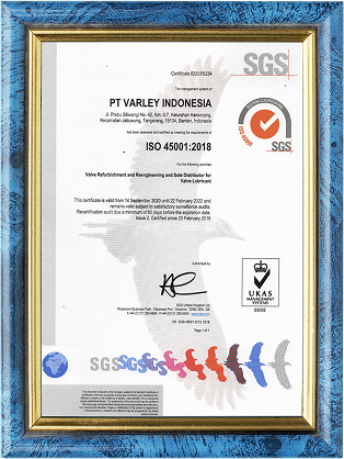 ISO 45001:2018 - Sertifikat ISO 45001:2018 PT Varley Indonesia